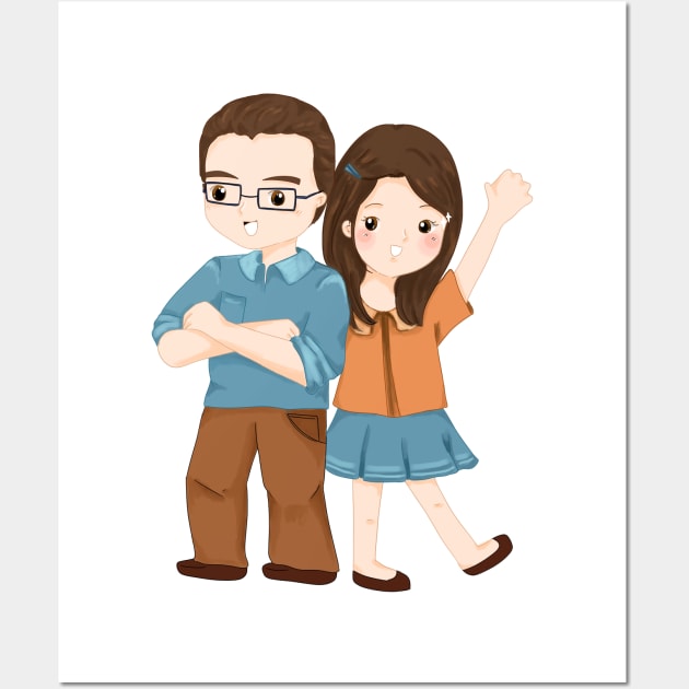 working couple | koci bpp | Bunniesmee Wall Art by GambarGrace